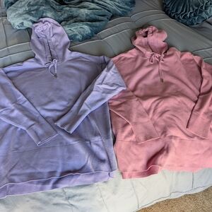 Tek Gear Women's Purple and Pink Hoodies Size Medium Lot Of 2